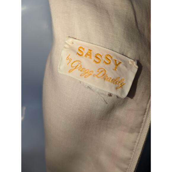 Vintage 60's Sassy by Gregg Draddy Skort Mini Dress Pink Graphic Floral Pattern - Picture 7 of 10